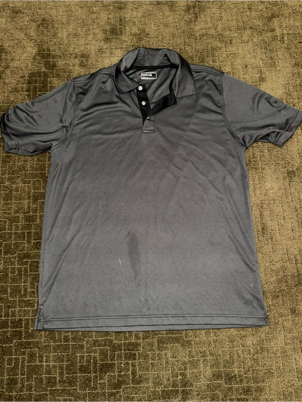 bolle Men's Charcoal Gray Performance Polo